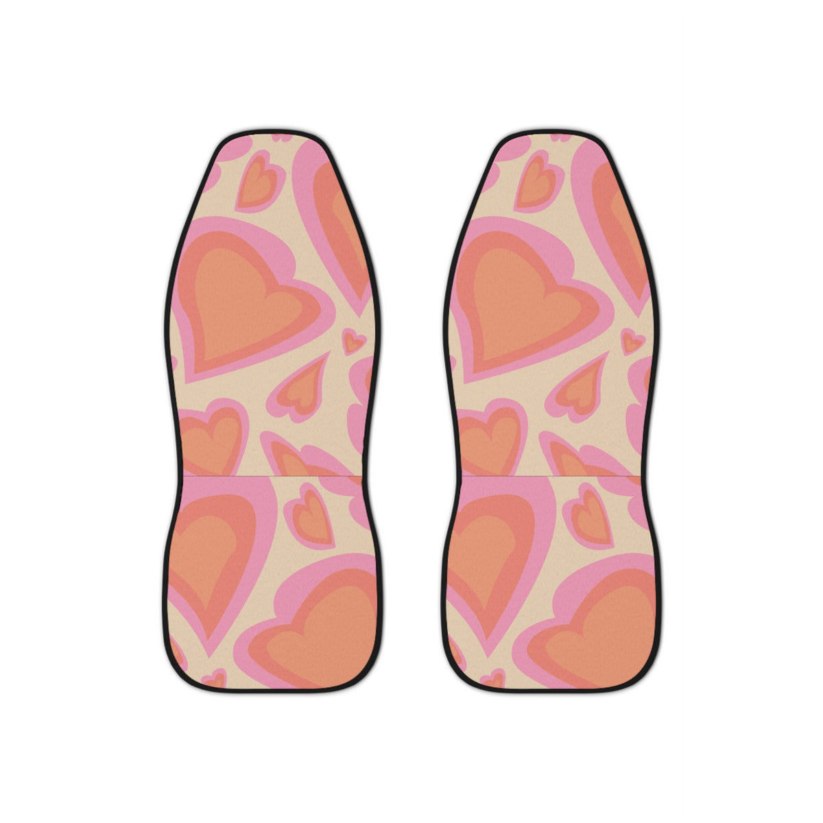 Boho Car Seat Covers Set of 2,Aesthetic Boho Car decor,Kawaii Cute Pinky Car Seat Covers,Gift for new driver,Retro Groovy vintage car decor