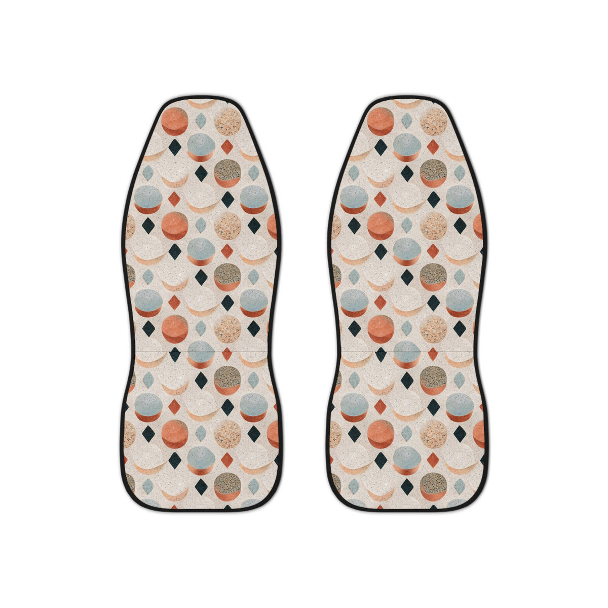 Mid Century Modern Terrazzo Geometric Car Seat Covers Set,Aesthetic Stone Pattern Car Seat,Boho Car Decor,Minimalist Luxury Vehicle Interior