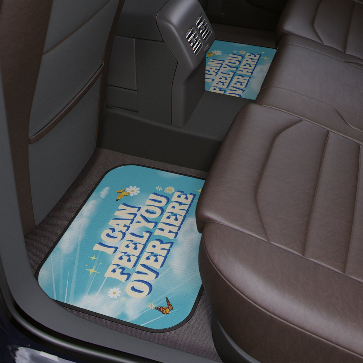 I can feel you over here,Cute Car Floor Mat,Aesthetic Sky Car Floor Mat,Y2K Car Accessories,Girly Car accessories,cute interior car decor