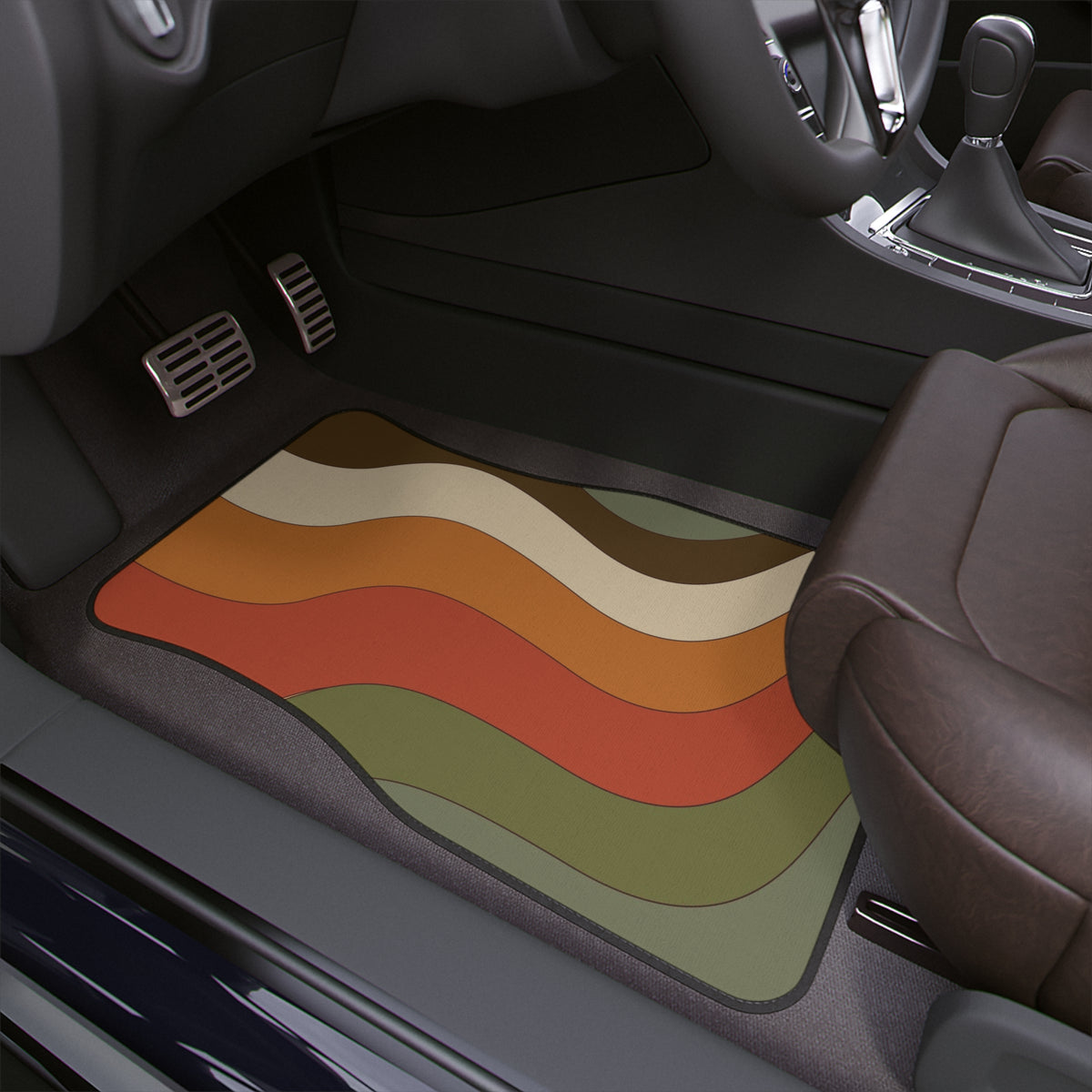 Boho Car Floor Mat,Vintage Retro Car Floor Mat,Cute Groovy hippie Car Accessories,Abstract art Car accessories,funky cute interior car decor