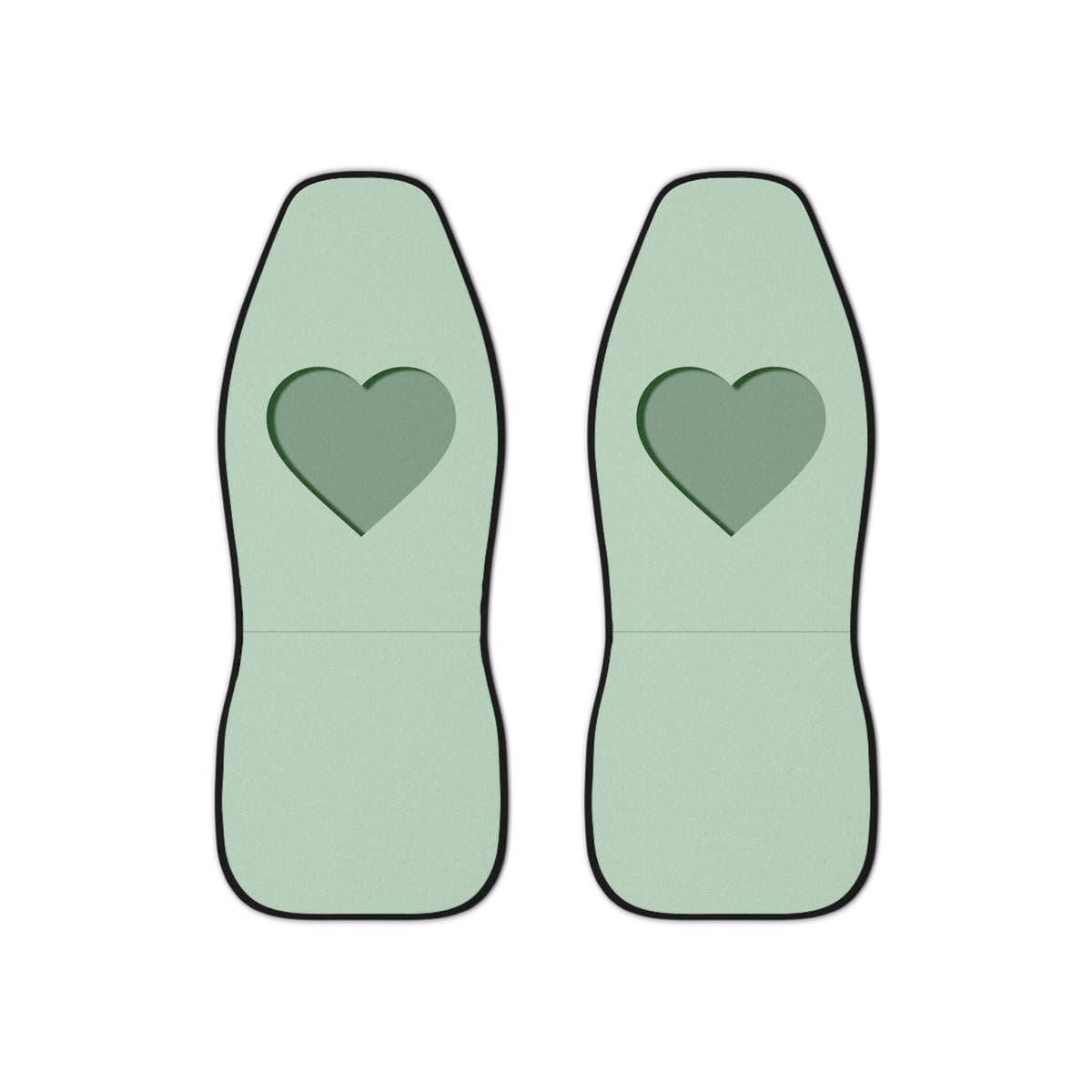 Carved Pastel Green Heart Car Seat Covers Set,Aesthetic heart Car Seat Covers,Cute Girly Car Decor,Textured car seat,car accessories women