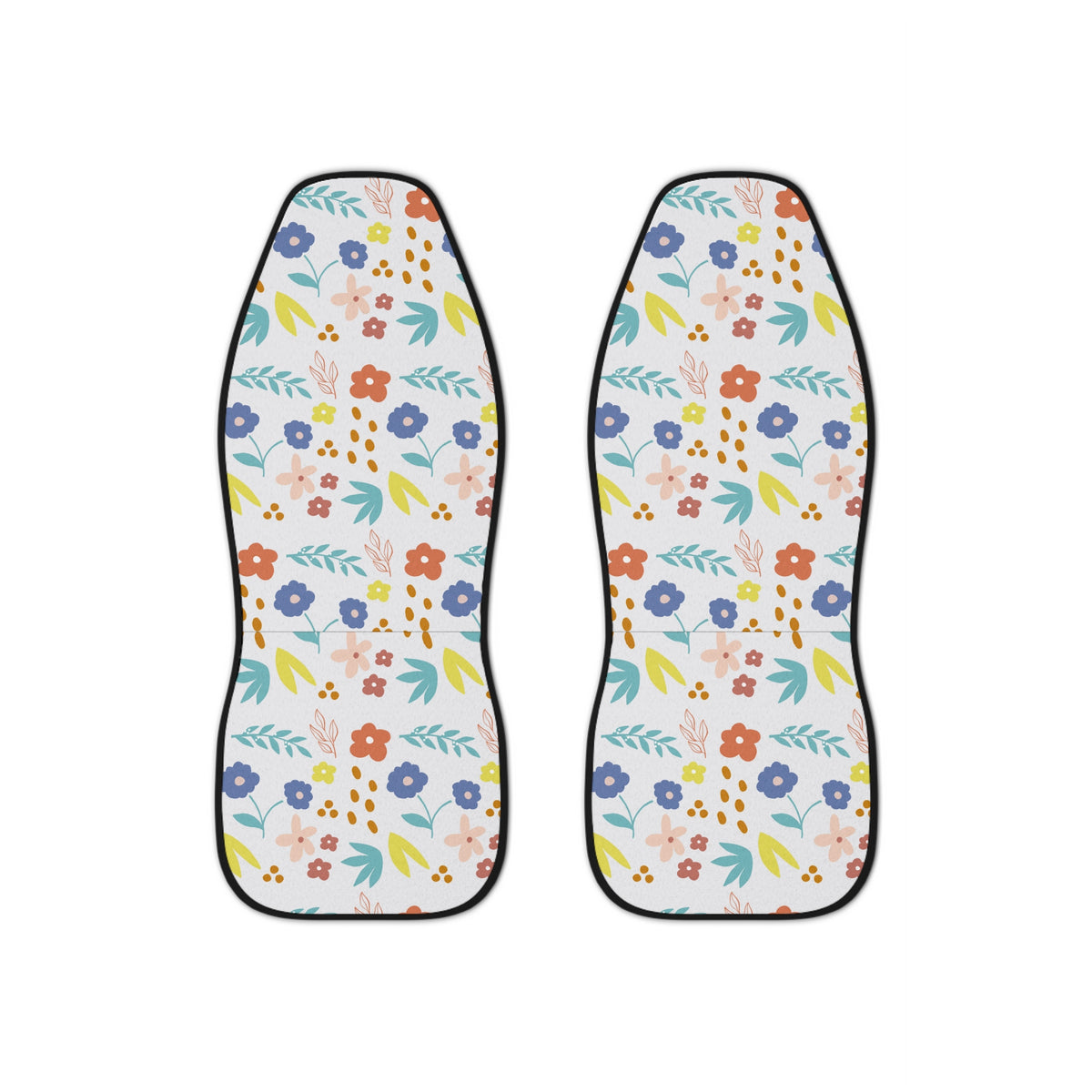 Colorful Flower Pattern Boho Car Seat Covers Set, Aesthetic Y2K Floral Car Seat,Gift for new driver,Y2K Retro Vintage car accessories Girly