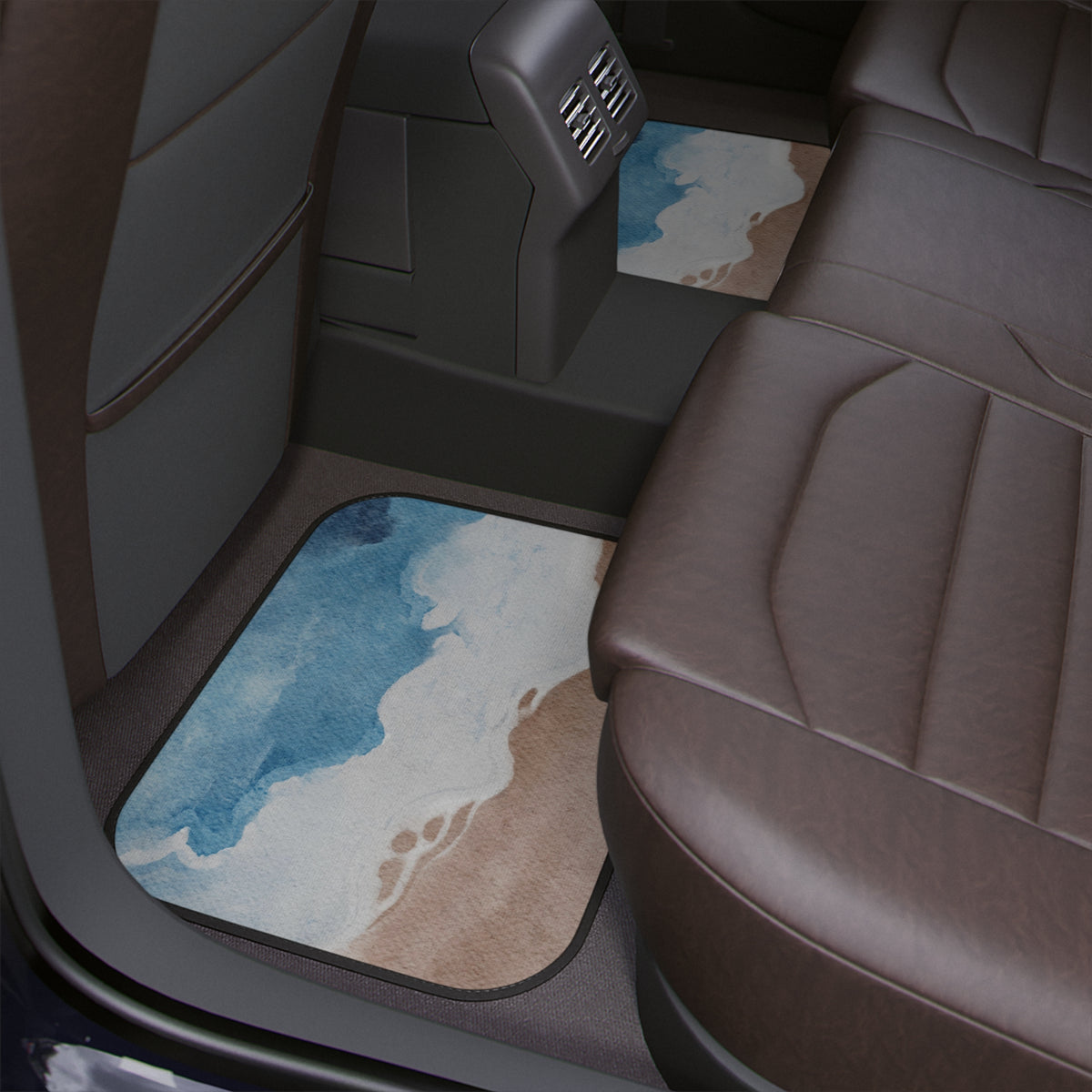 Boho Beach Car Floor Mats, Aesthetic Summer Vibe Car Floor Mats,Boho Retro Car Accessories, Cute Car accessories for women,Blue car mat