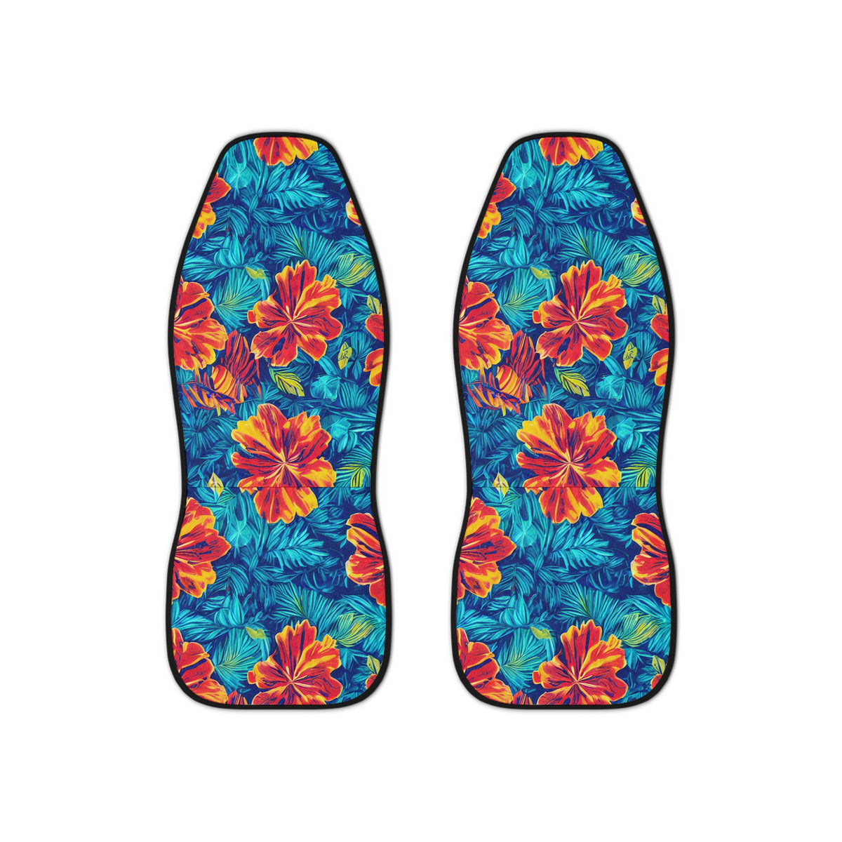 Car Seat Cover Hawaiian Flower Pattern,Retro Artistic Car Seat Cover,Summer Vibe Car Decor,Groovy Car Interior,Cute Car Accessory For Woman