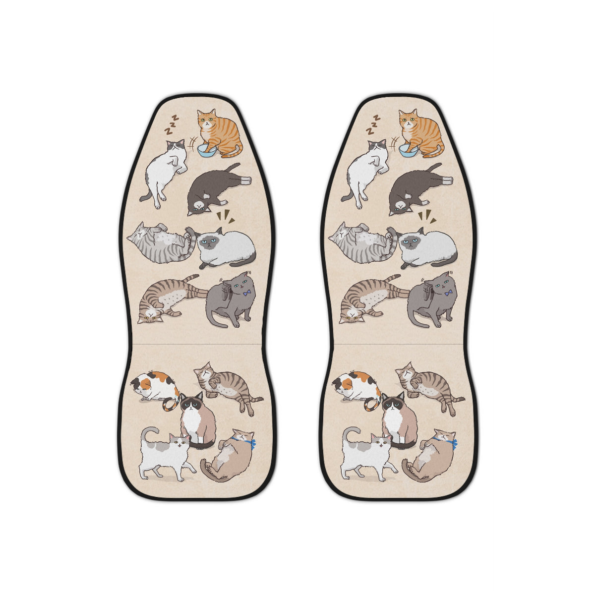 Cat Lover Car Seat Covers Set,Kawaii Anime Car Seat Cover, Cute Car accessory,Japanese Style Cute Car Decor,Gift For Cat Lover,Cat Car Decor