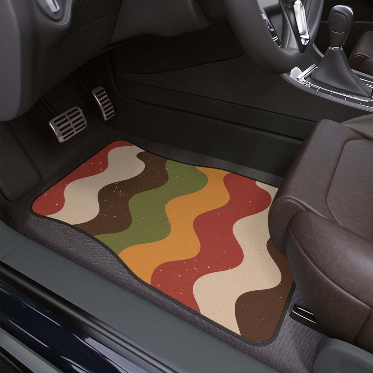 Boho Car Floor Mats, Aesthetic Retro Groovy Car Floor Mats, Y2K Car Accessories, Cute Hippie Abstract Car accessories for women, Car Decor