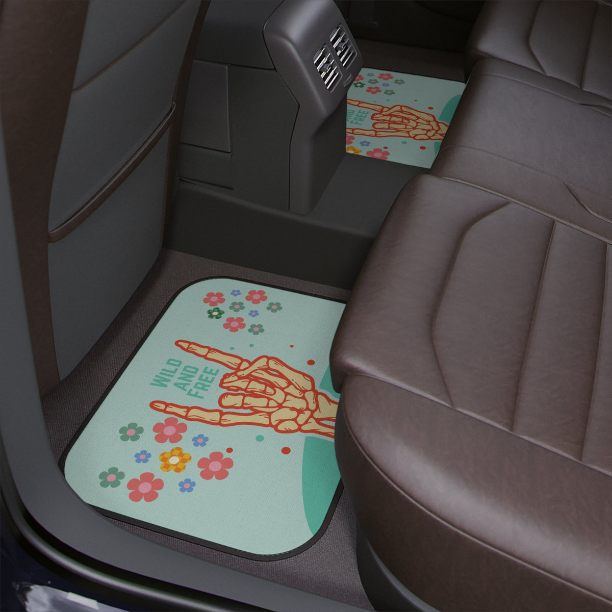 Summer Vibe Car Floor Mats,Rock and roll Car Floor Mat,Cute Car Accessories,cute car decals,Good vibe Wild and free car decorations