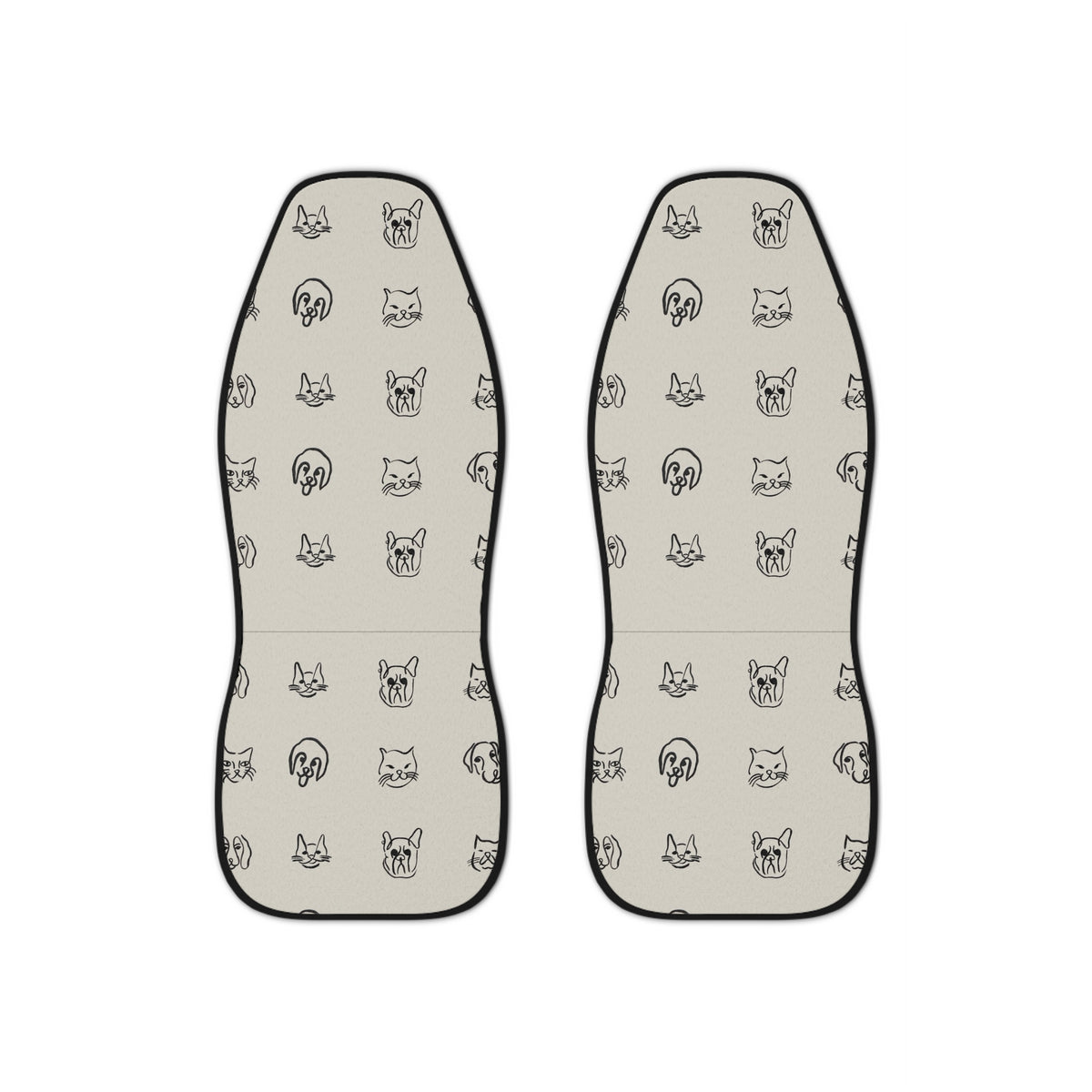 Cat and dogs Car Seat Covers Set, Beige Aesthetic Car Seat Cover,Minimalist car decor,Gift for new driver,Good vibes cute car Accessories