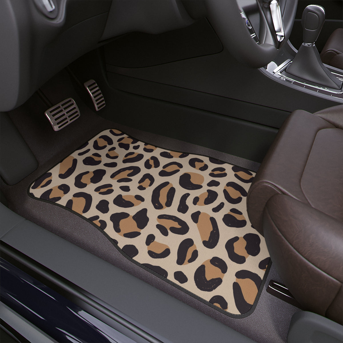 Animal Print Car Floor Mat,Leopard skin print Car Floor Mat,Cute Car Accessories for women,boho car mats,boho interior car decor