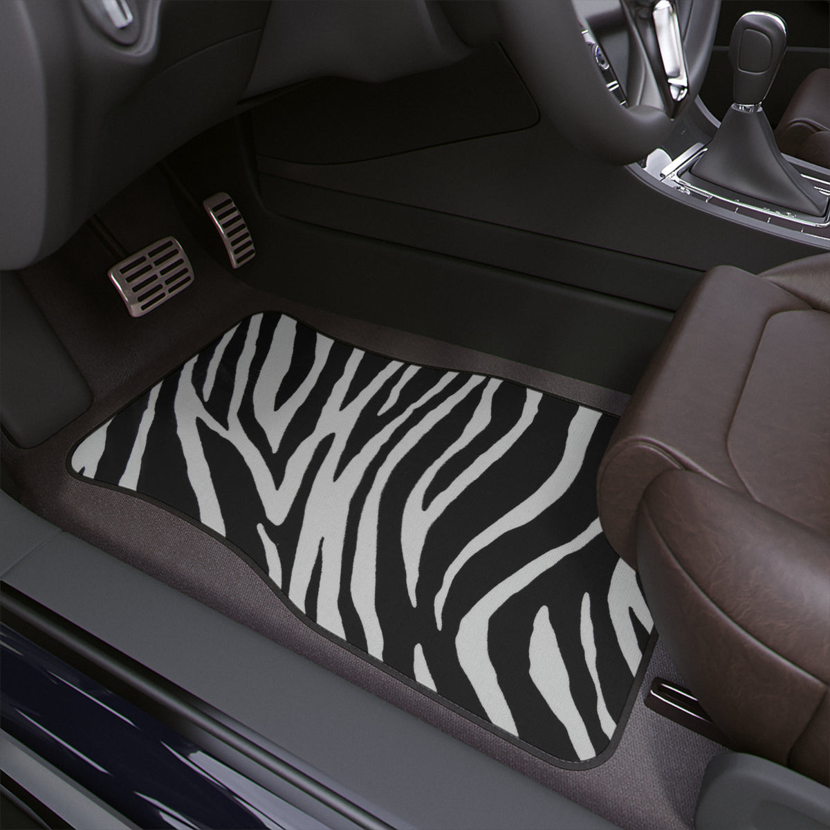 Animal Print Car Floor Mat,Zebra skin pattern Car Floor Mat,Cute Car Accessories for women,boho car mats,boho interior car decor