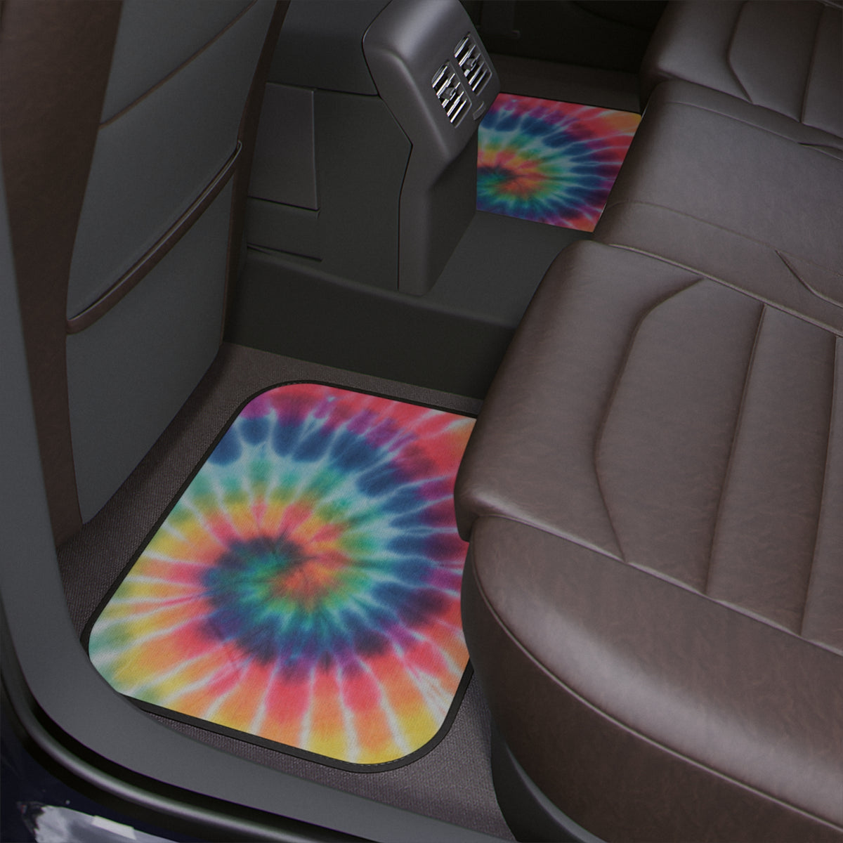 Tie-Dye Car Floor Mat, Aesthetic Abstract art Car Floor Mat, Minimalist Car Accessories,Retro Tie-Dye Car Decor,Interior car decor