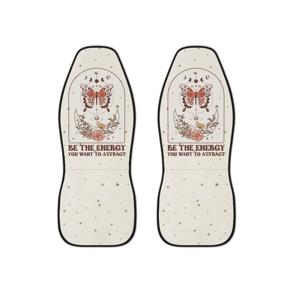 Car Seat Covers Set Mystic Butterfly,Car Seat Cover Aesthetic,Car Accessory Cute,You Look Great,Aesthetic Moon And Star Car Decor,Good Vibe