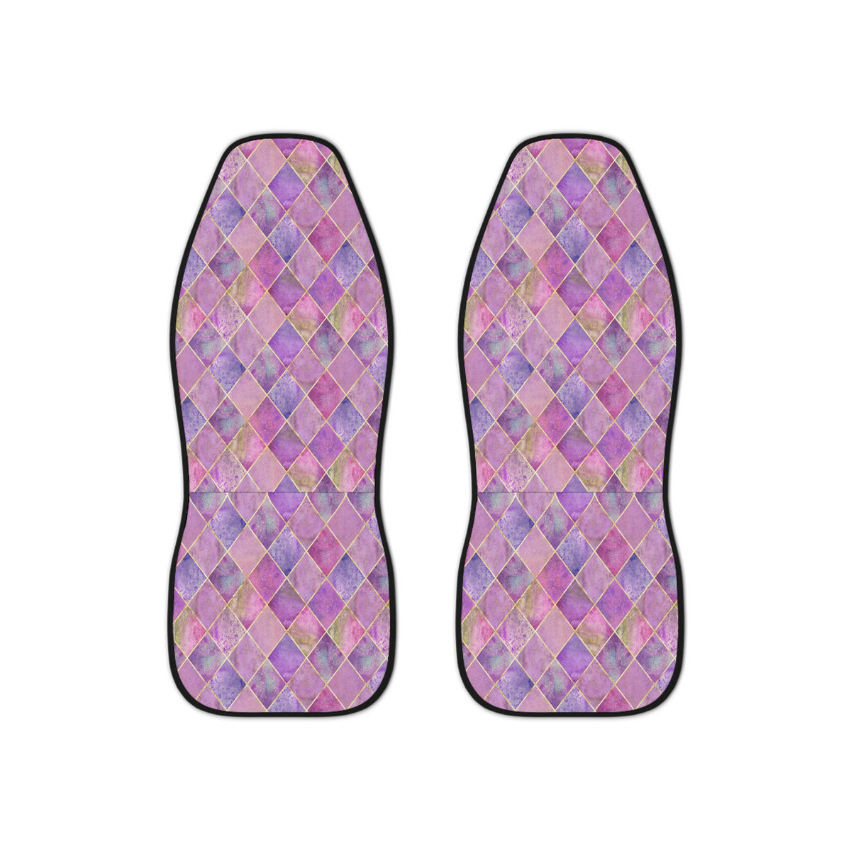 Pastel Argyle Pattern Car Seat Covers Set, Pink Aesthetic Luxurious Car Seat Cover,Gift for new driver,Good vibes cute car Accessories Women