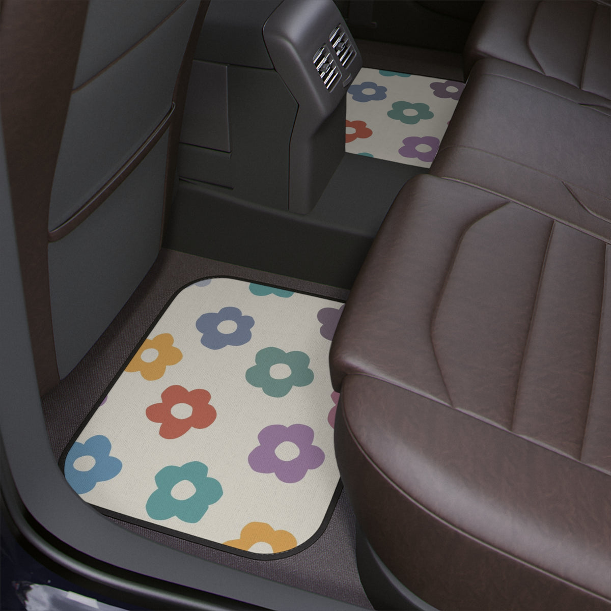 Kawaii Car Floor Mat,Aesthetic Flower Car Floor Mat,Cute Y2K Car Accessories,Girly Car accessories,cute interior car decor,colorful car mat