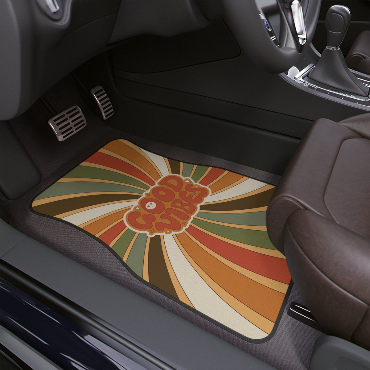 Boho Car Floor Mat,Aesthetic Retro Car Floor Mat,Cute Y2K Car Accessories,Girly Car accessories,cute interior car decor,funky hippie car mat