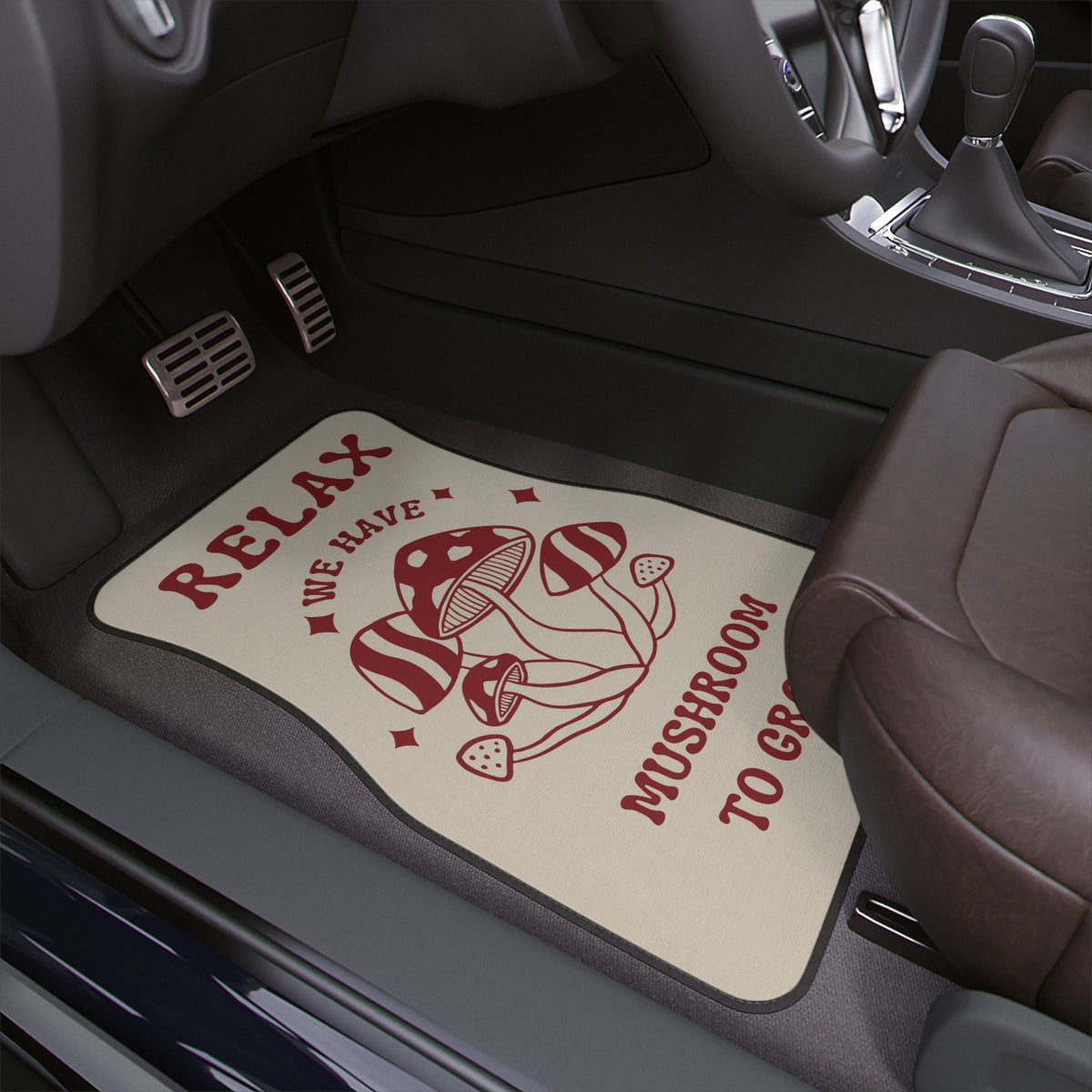 Boho Mystic Mushroom Car Floor Mats, Aesthetic Mushroom Floor Mats,Boho Retro Car Accessories, Cute Car accessories for women,Cute car mat