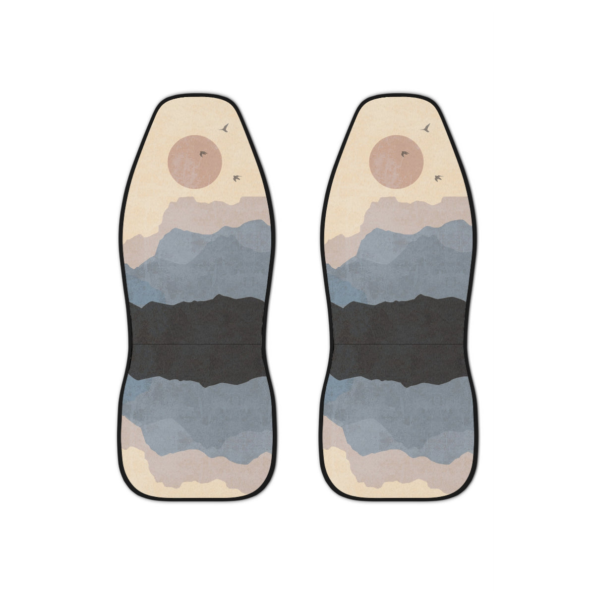 Mountains car seat covers Set of 2, Aesthetic Sunset Car Seat Cover,Boho Car Decor,Gift for new driver, Retro Vintage Pattern car seat