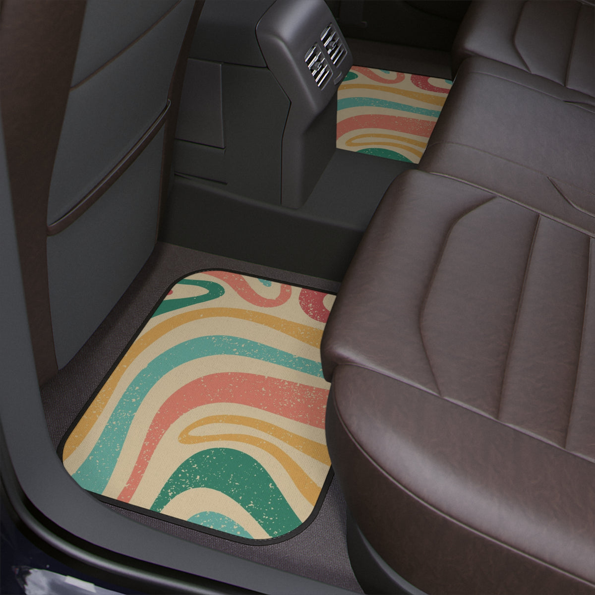 Abstract Groovy Car Floor Mat,Aesthetic Retro Wavy car mat,minimalist Car Accessories,funky interior car decors,Aesthetic Retro car mat