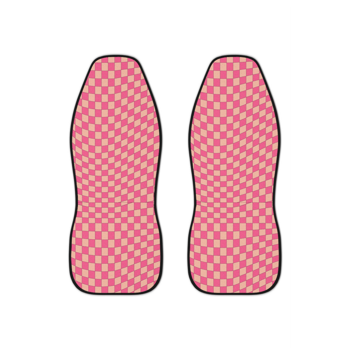 Boho Car Seat Covers Set of 2, Aesthetic Y2K Groovy Checker Car Seat Cover,Y2K Car Decor,Gift for new driver, Retro Vintage car seat decor