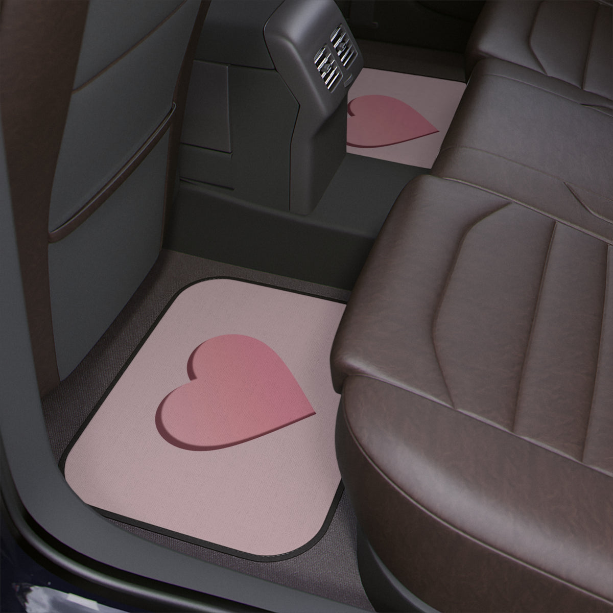 Carved Pink Heart Car Floor Mat,Aesthetic heart Car mats,Cute Girly Car Decor,Textured car seat cover,car accessories for women