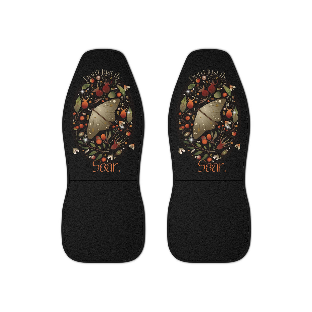 Mystic Moth Car front Seat Covers Set, Aesthetic Retro Car Seat Cover,Good vibes cute car Accessories for women,Magical interior car decor