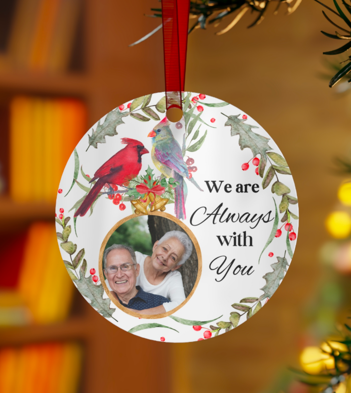 cardinal ornament, memorial ornaments