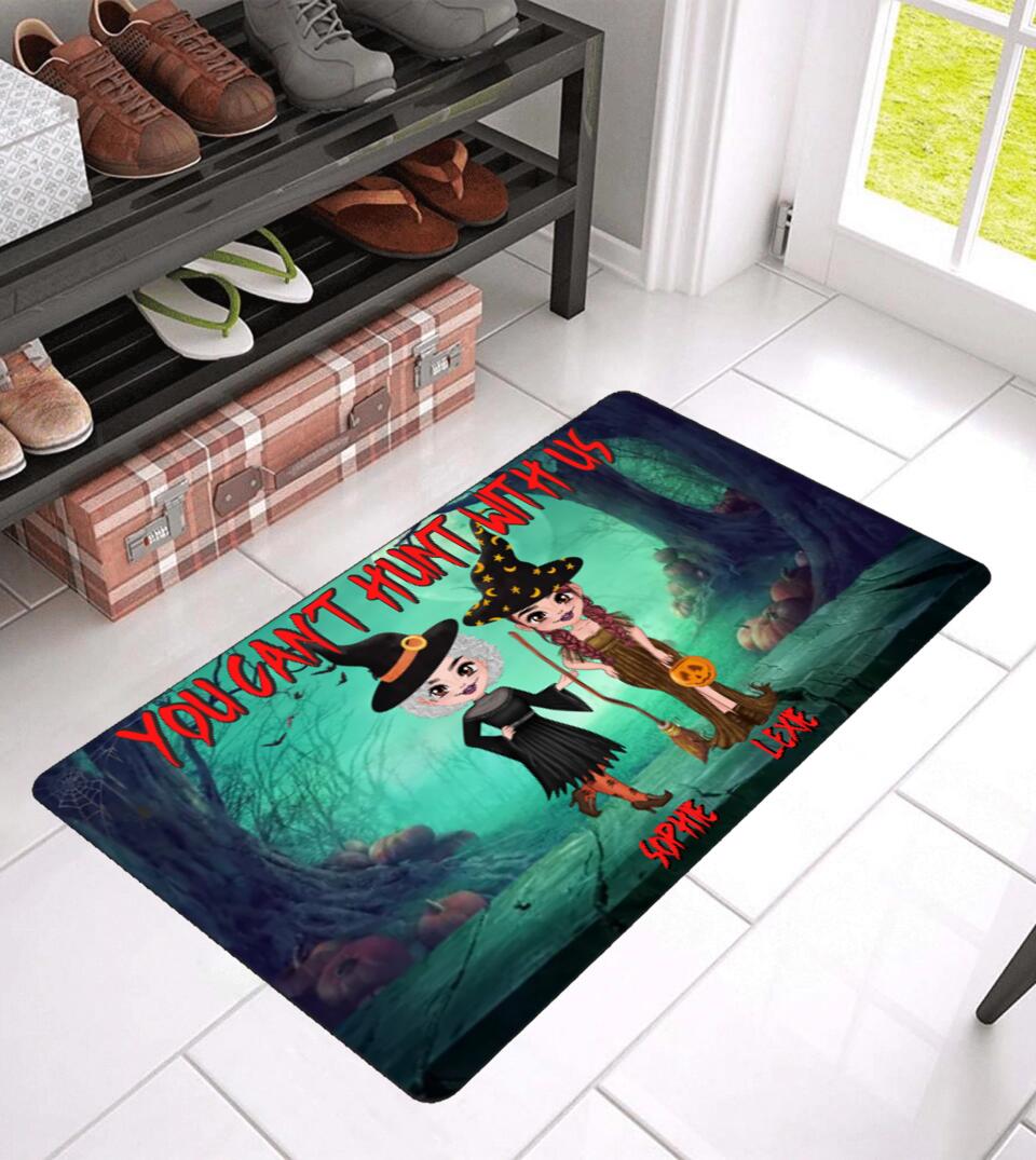 Halloween Besties You Can't Hunt With Us - Personalized Custom Doormat