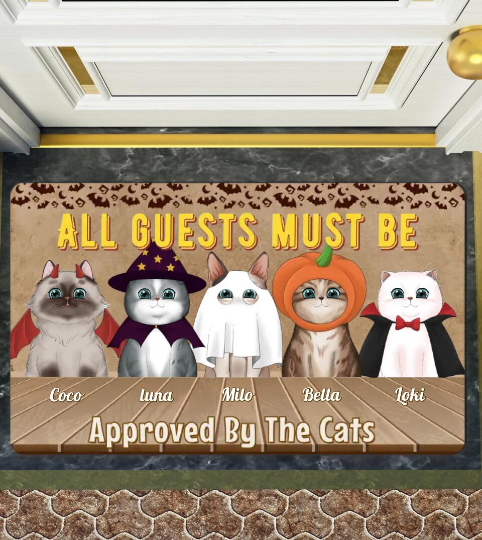 It's Freakin' Bats We Love Halloween - Funny Cats Personalized Custom Doormat - Gift For Cat Lovers, Halloween Gift