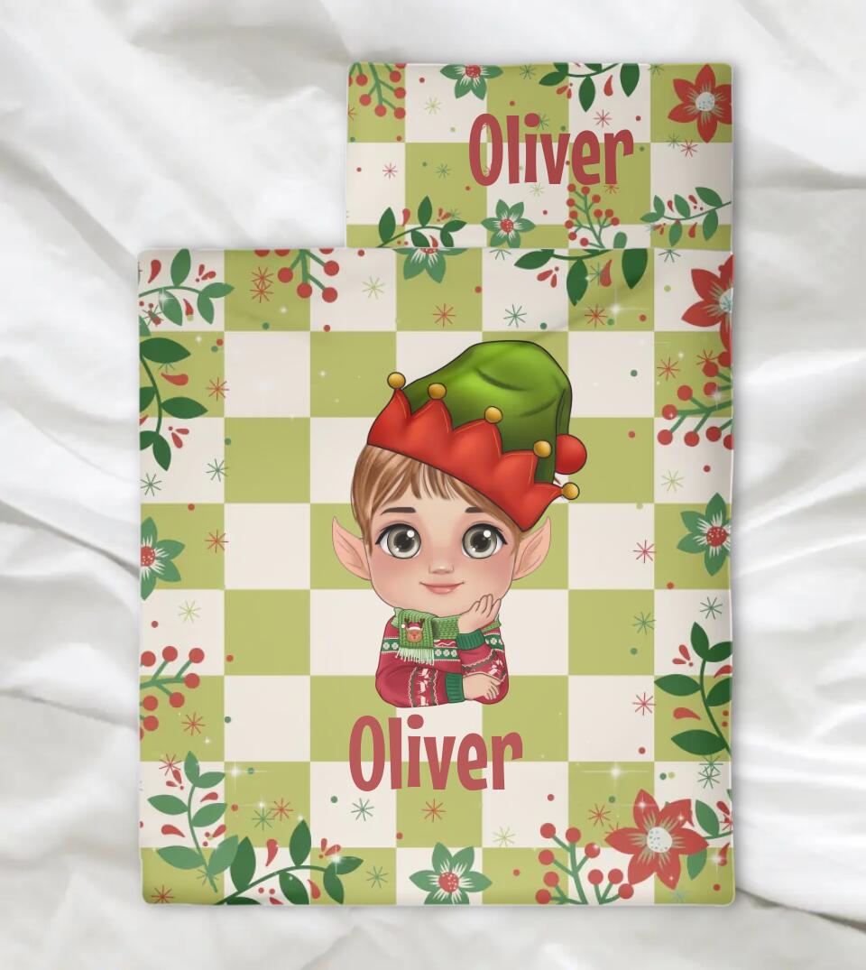 Personalized Custom Kid's Sleeping Bag - Christmas Theme