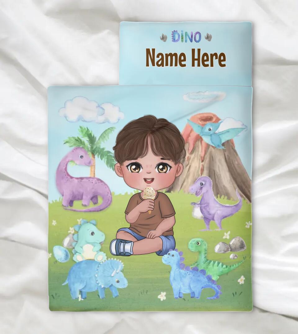 Personalized Custom Kid's Sleeping Bag - Dinosour Theme