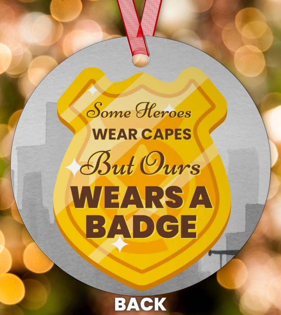 Police Graduation - Personalized Circle Metal Ornament Christmas Gift