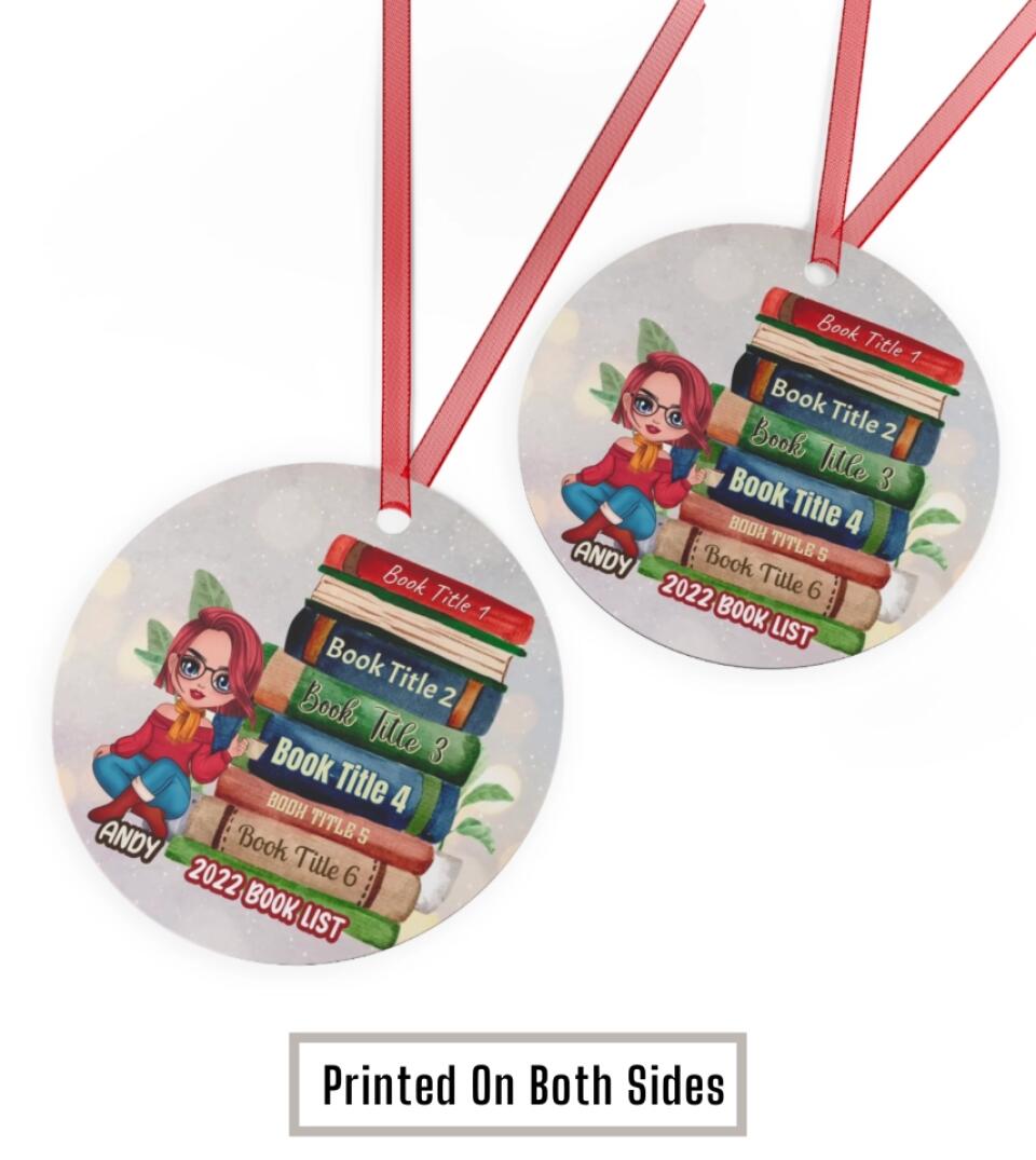 Book Lover - Personalized Christmas Ornament