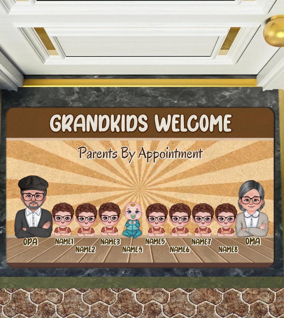 Grandkids Welcome Parents By Appointment - Personalized Doormat For Grandparents