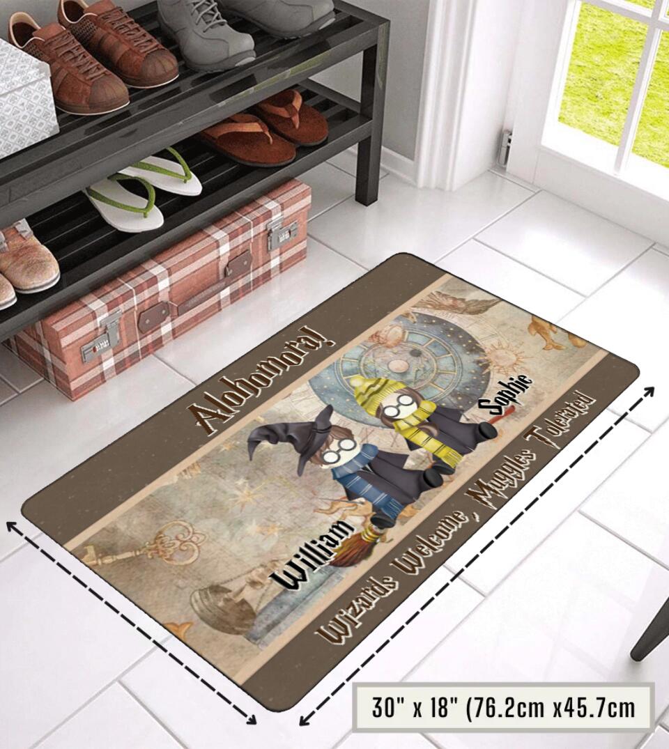 Wizard Lover Couple - Personalized Custom Doormat