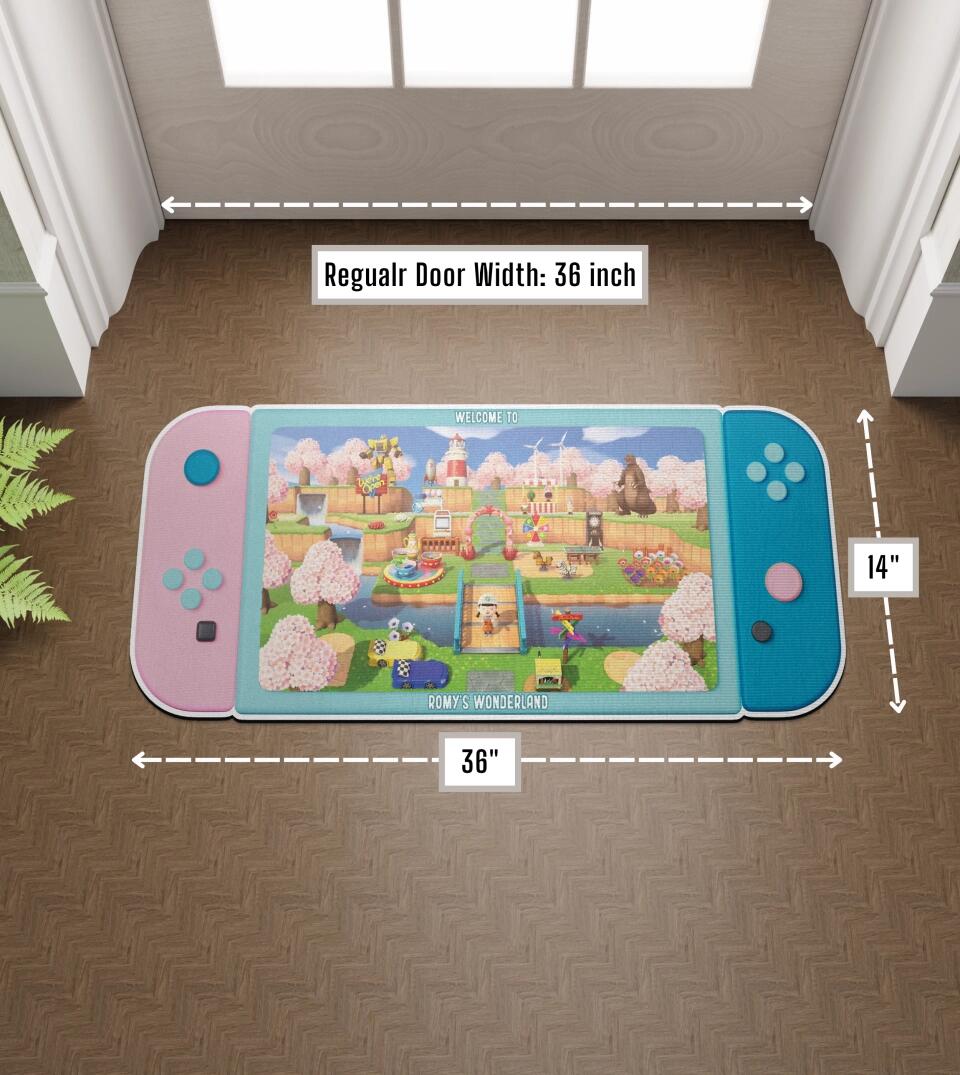 Personalized Gaming Console Doormat - Customizable with Your Favorite Scene