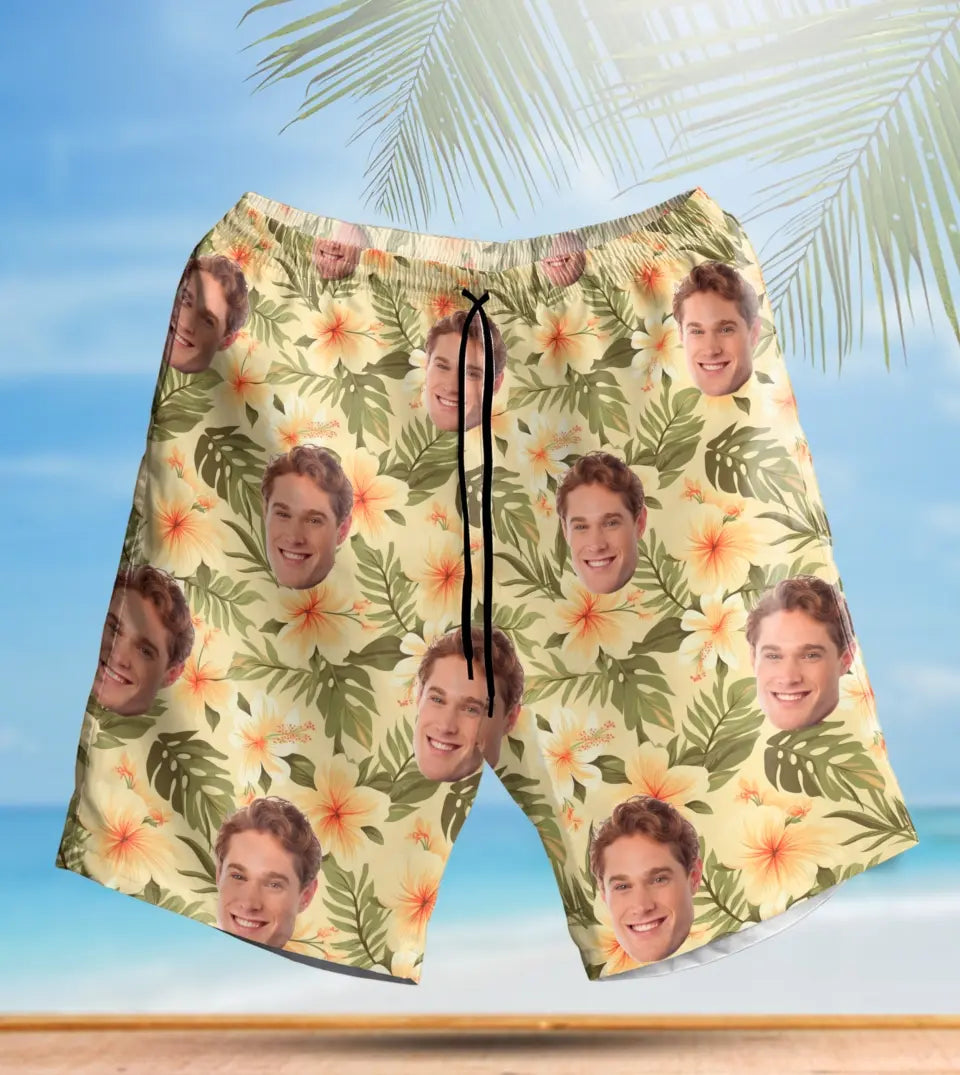 Personalized Photo Custom Hawaiian Shorts