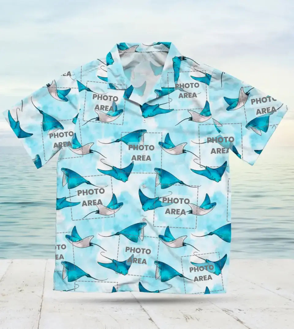 Ocean Theme Personalized Hawaiian Shirt With Custom Photo