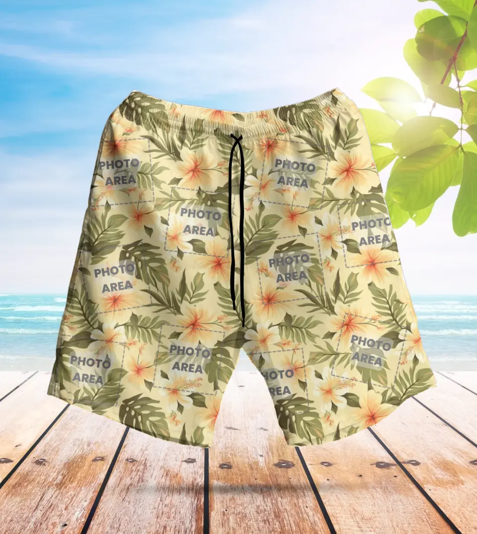 Personalized Photo Custom Hawaiian Shorts