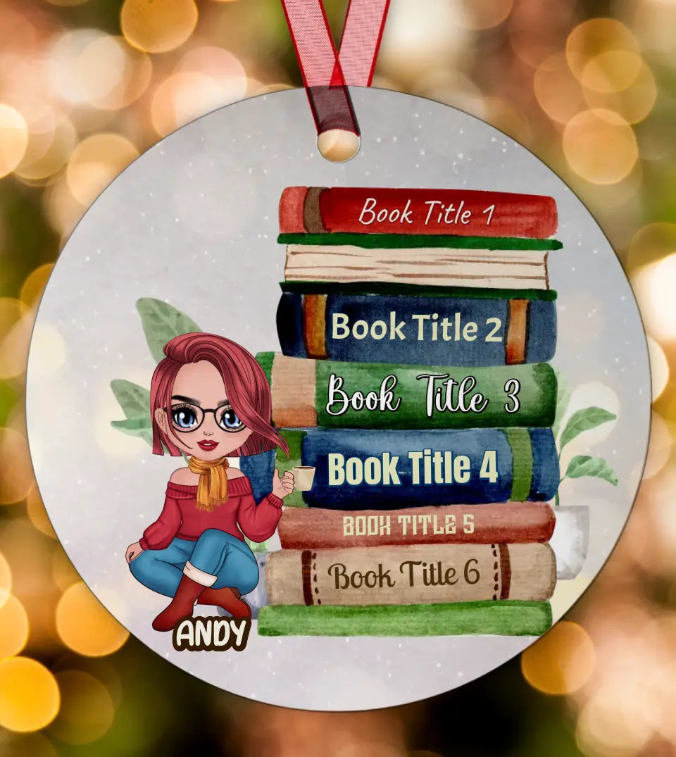 Book Lover - Personalized Christmas Ornament
