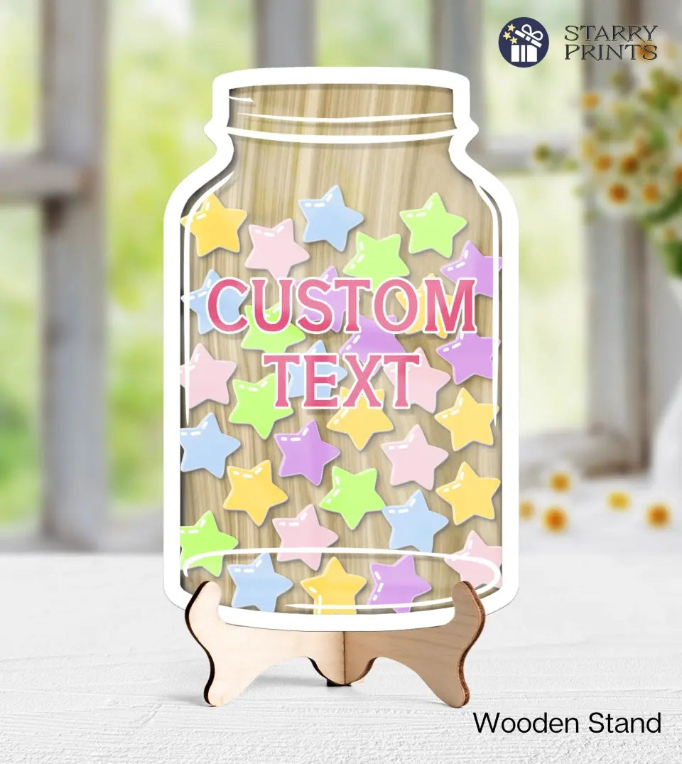 Custom Magnetic Star Reward Jar For Classroom- Motivational Goal Tracker for Kids & Adults - Educational Tool for Teachers & Parents