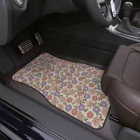 Lilac Boho Car Floor Mats,Aesthetic Floral Car Floor Mats,Y2K Retro Car Accessories,Cute Car Decor for women,Retro Car Decor,Gift for driver