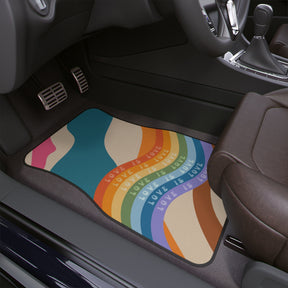Boho Car Floor Mat,Aesthetic Retro Car Floor Mat,Cute Y2K Car Accessories,funky Car accessories,cute interior car decor,LGBT pride decor