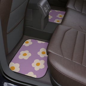 Kawaii Car Floor Mat,Aesthetic Flower Car Floor Mat,Cute Y2K Car Accessories,Girly Car accessories,cute interior car decor,purple car mat