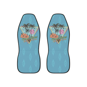 Teal Hippie Car Seat Covers Set,Vintage Aesthetic Car Seat Covers,Summer Beach Vibe Car Decor,Funky Car Interior Decoration,Car Accessory