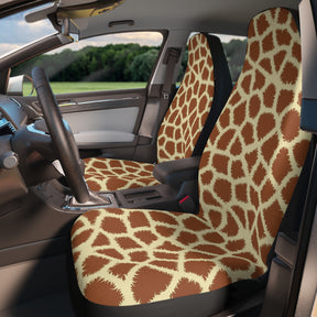 Animal print Car Front Seat Covers Set,Giraffe skin pattern Car Seat Covers,Cute Car Decor,Cute car accessory,,minimalist interior car decor