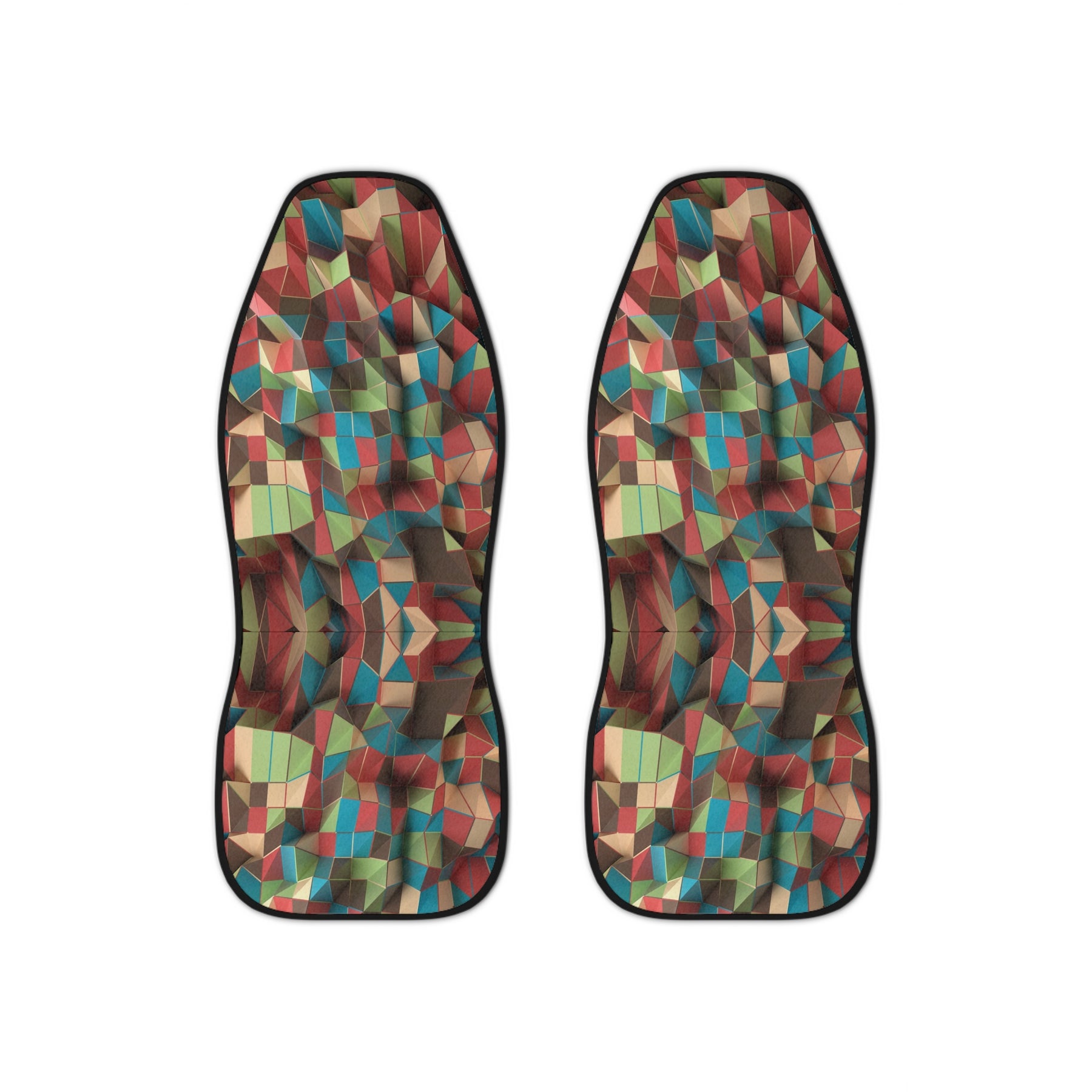 3D Abstract Art Car Seat Covers Set,Modern Artistic Car Seat Cover, Cool Groovy car Accessories,Retro car decorations