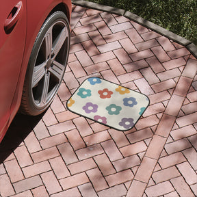 Kawaii Car Floor Mat,Aesthetic Flower Car Floor Mat,Cute Y2K Car Accessories,Girly Car accessories,cute interior car decor,colorful car mat