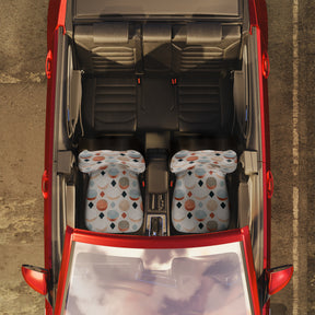 Mid Century Modern Terrazzo Geometric Car Seat Covers Set,Aesthetic Stone Pattern Car Seat,Boho Car Decor,Minimalist Luxury Vehicle Interior