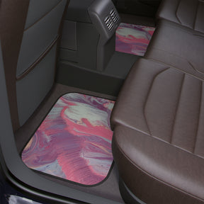 Rose Red Aesthetic Marble Texture Car Floor Mats, Minimalist Abstract Art Car Floor Mats,Modern Art Car Accessories, Retro Car accessories