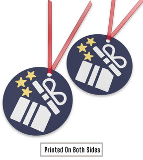 Best Friend or Couple Wizard theme - Personalized Circle Metal Ornament - Christmas Gift